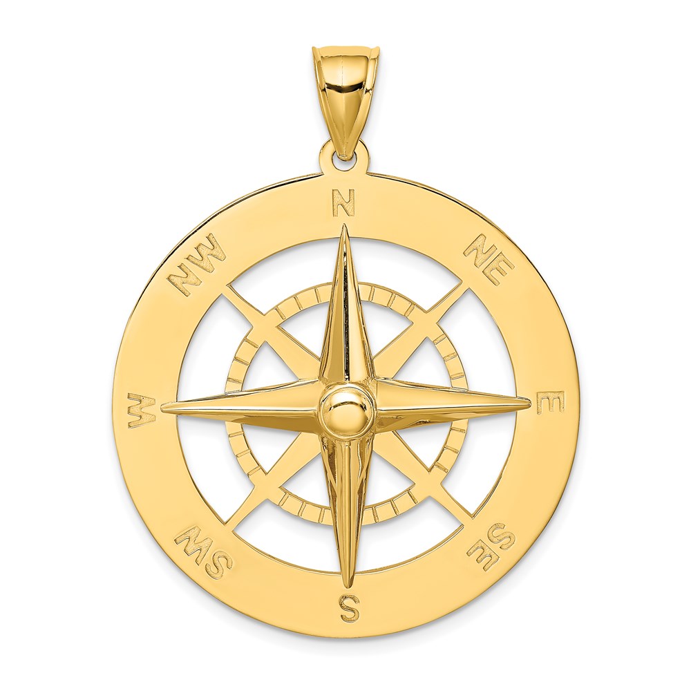 14K Nautical Compass Charm - 3