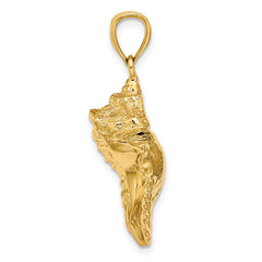 14K Textured Conch Shell Charm - 2