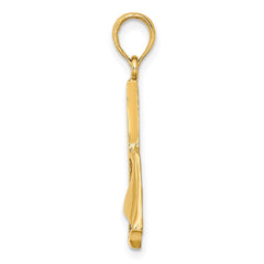 14K 2-D Polished Sailboat Charm - 2