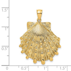 14K Lion's Paw Shell Charm - 2