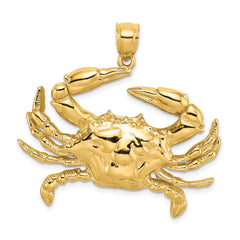 14K Blue Crab Charm - 2
