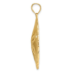 14K Polished Sand Dollar Charm - 2