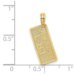 14K NEW JERSEY-LBI (Long Beach Island) License Plate Charm - 2