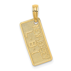 14K NEW JERSEY-LBI (Long Beach Island) License Plate Charm - 2