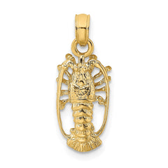 14K Florida Lobster with Out Claws Charm