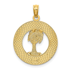 14K BEAUFORT SC Palm Tree Charm