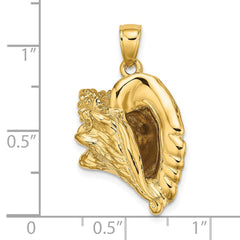 14K 3-D Conch Shell Charm - 2