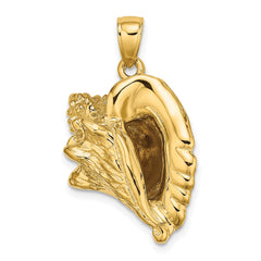 14K 3-D Conch Shell Charm - 2