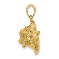 14K 3-D Conch Shell Charm - 5