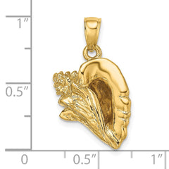 14K 3-D Conch Shell Charm - 5