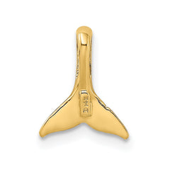 14K Mini Whale Tail Chain Slide