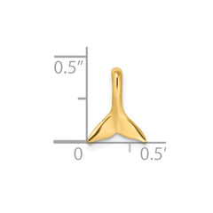 14K Mini Whale Tail Chain Slide