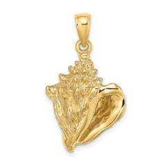 14K Conch Shell Charm - 3