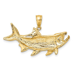 14K Tarpon Fish w/Open Mouth Charm - 2