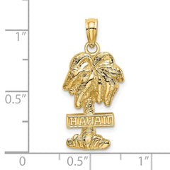 14K HAWAII Palm Tree Charm - 2