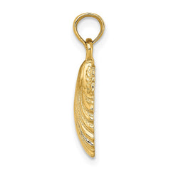 14K Polished Scallop Shell Charm - 3