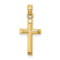14K Polished Cross Charm - 2