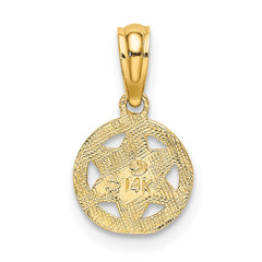 14K Engraved Star Of David Charm - 2