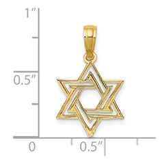 14K Polished Star Of David Charm - 2