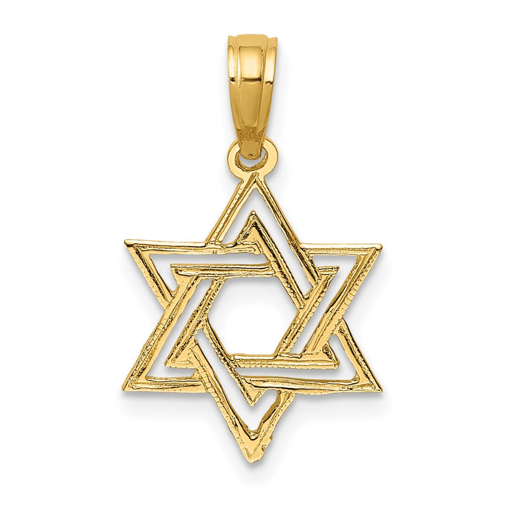 14K Polished Star Of David Charm - 2