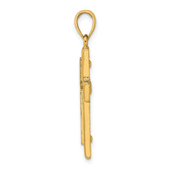 14K 2-D Cross Charm