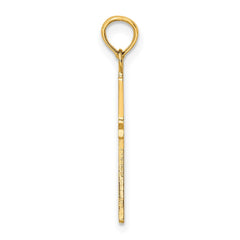 14K Polished Cross Charm - 3