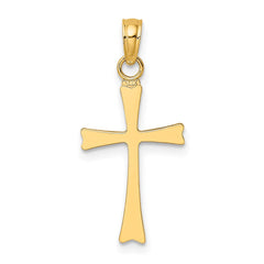 14K Polished Cross Charm - 3