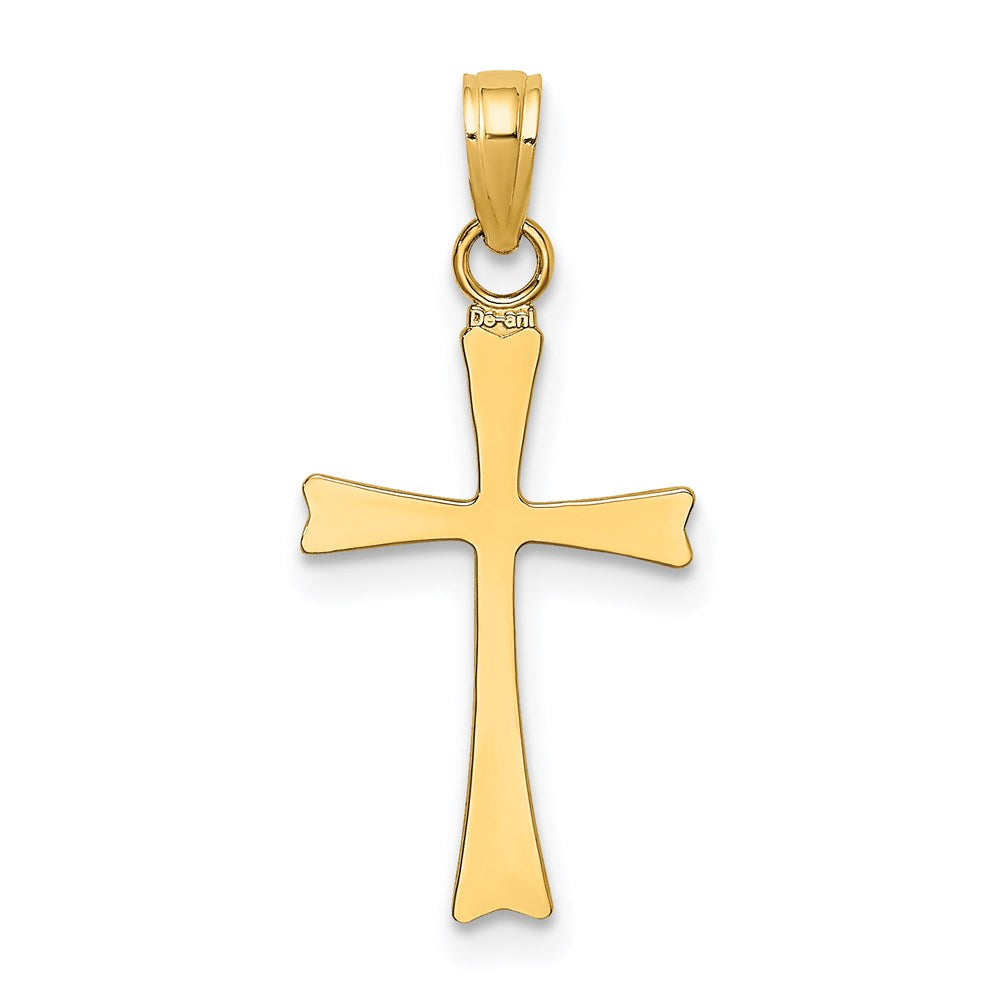 14K Polished Cross Charm - 3