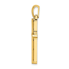 14K Polished Cross Charm - 6