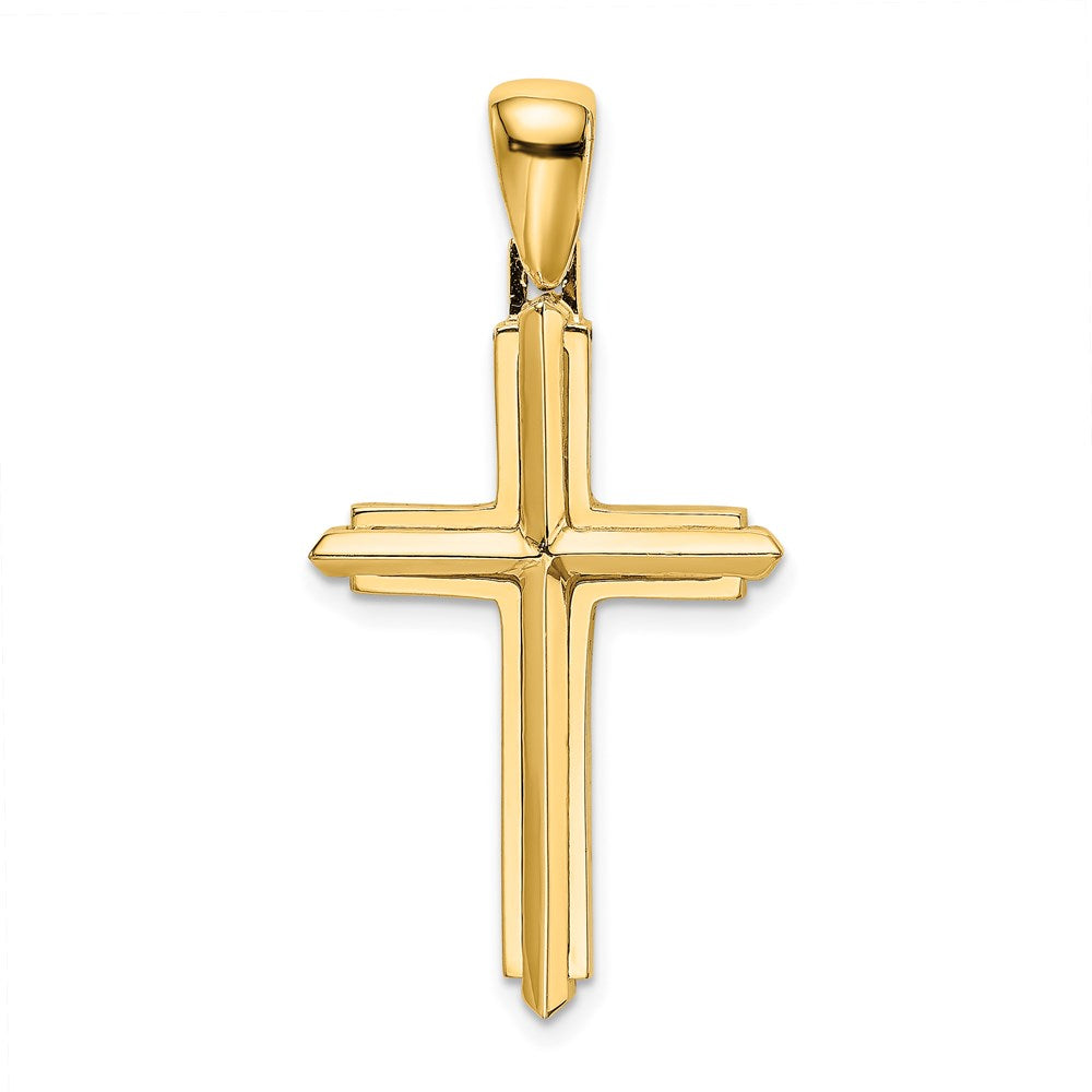 14K Polished Cross Charm - 6