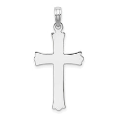 14K White Gold Cross W/Starburst Center Charm