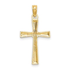 14K D/C and Textured Cross Charm