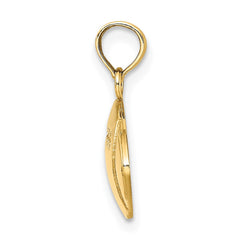 14K 2-D Engraveable Football Charm
