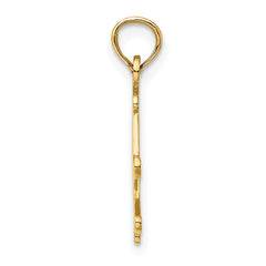 14K Polished Snow Skis, Boot & Pole Charm