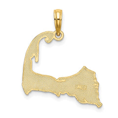 14K CAPE COD Map Charm - 2