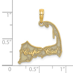 14K CAPE COD Map Charm - 2