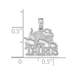 14k WG TAURUS Zodiac Charm