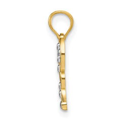 14k w/ Rhodium Butterfly Charm