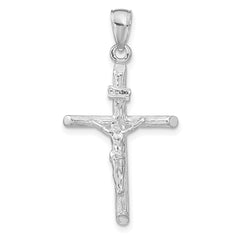 14k White Gold Crucifix Pendant - 11