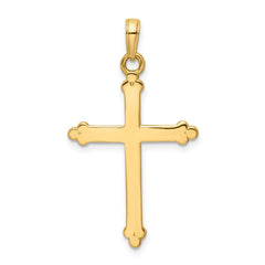 14K w/Rhodium D/C Cross Pendant - 2