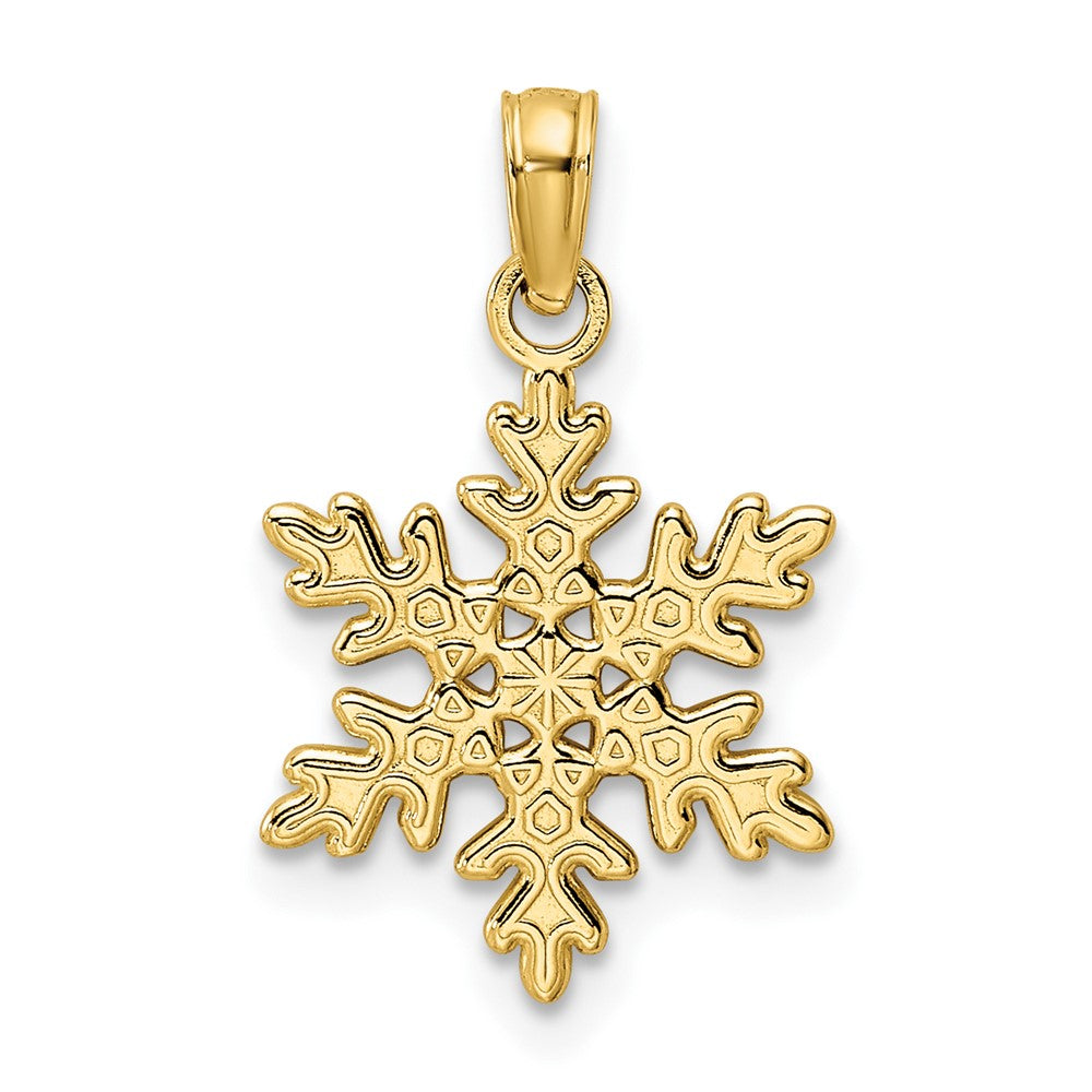 14K Polished Snowflake Pendant - 3