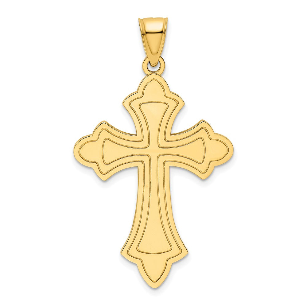 14k Polished Cross Pendant - 4