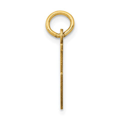 14k Small Elongated Number 5 Charm