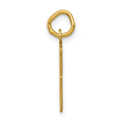 14k Small Elongated Number 35 Charm