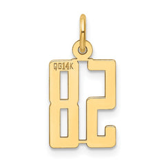 14k Small Elongated Number 58 Charm