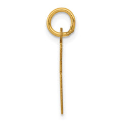 14k Small Elongated Number 66 Charm