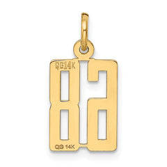14k Small Elongated Number 68 Charm