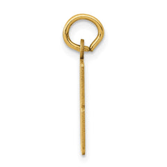 14k Small Elongated Number 88 Charm