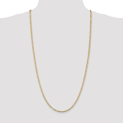 14K 30 inch 3mm Concave Open Figaro with Lobster Clasp Chain