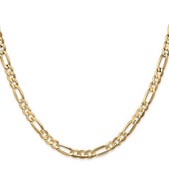 14K 26 inch 4.5mm Concave Open Figaro with Lobster Clasp Chain